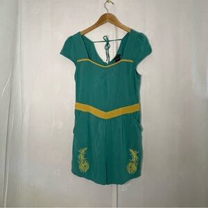 🐅DISNEY Jasmine Her Universe Costume Romper Large teal green